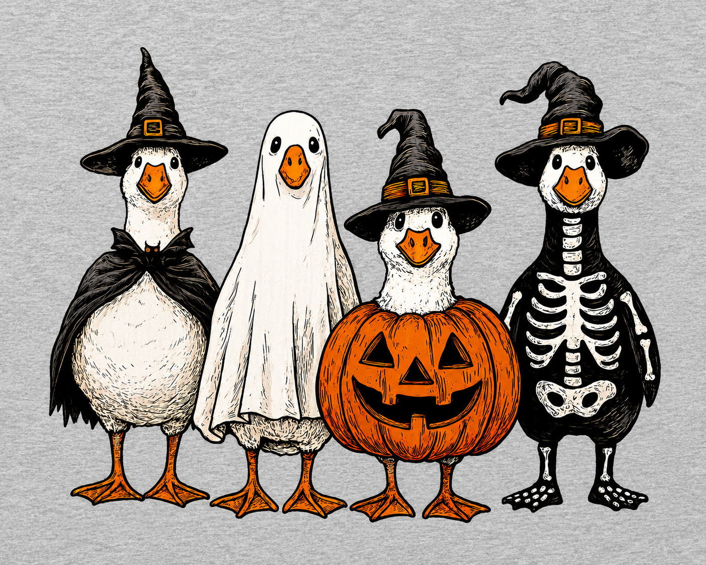 🦆🎃 Halloween Goose Squad T-Shirt 👻🧙‍♀️