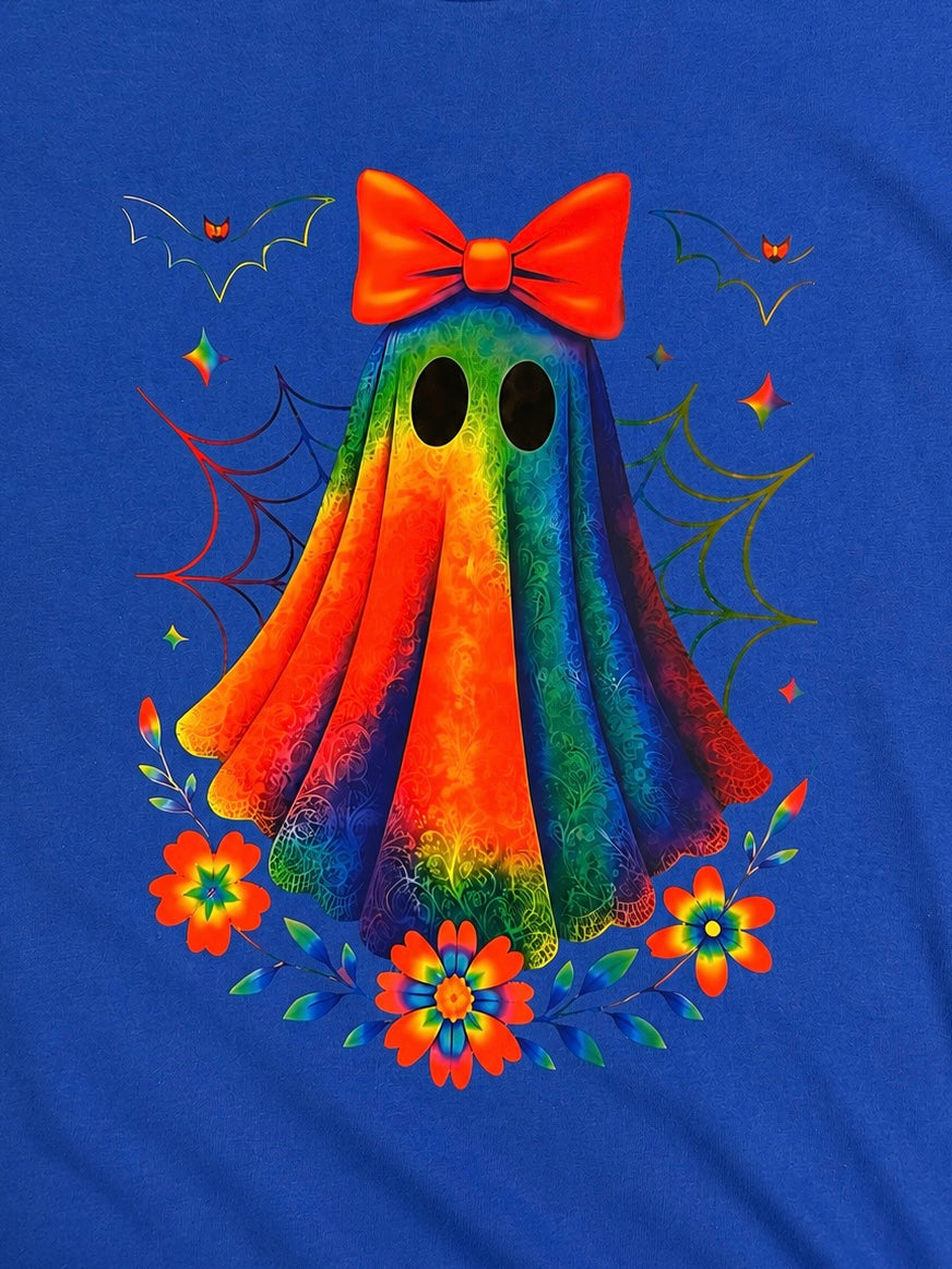 🌈👻 Rainbow Ghost Halloween T-Shirt