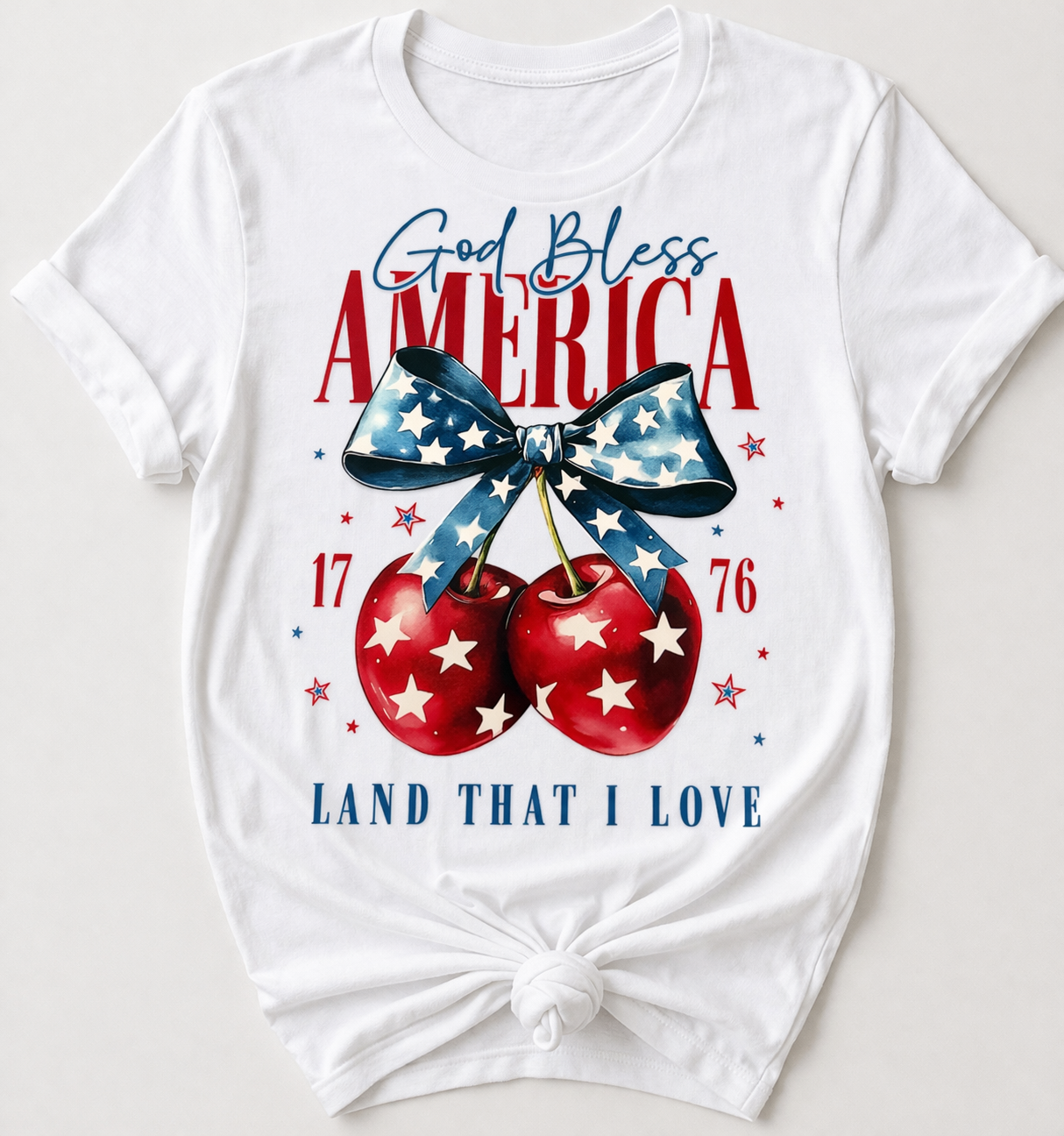 🇺🇸 God Bless America Graphic Tee with “I ♥ THIS LAND” Patriotic Tote Bag 🇺🇸