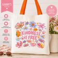 Kindness Is Free Tote Bag | Floral Canvas Tote | Cute Reusable Shopping Bag | Teacher Gift | Positive Quote Tote | Spring Flower Bag