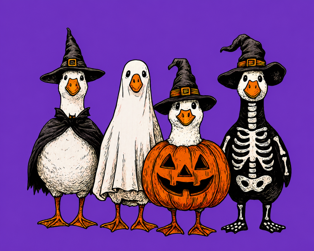 🦆🎃 Halloween Goose Squad T-Shirt 👻🧙‍♀️