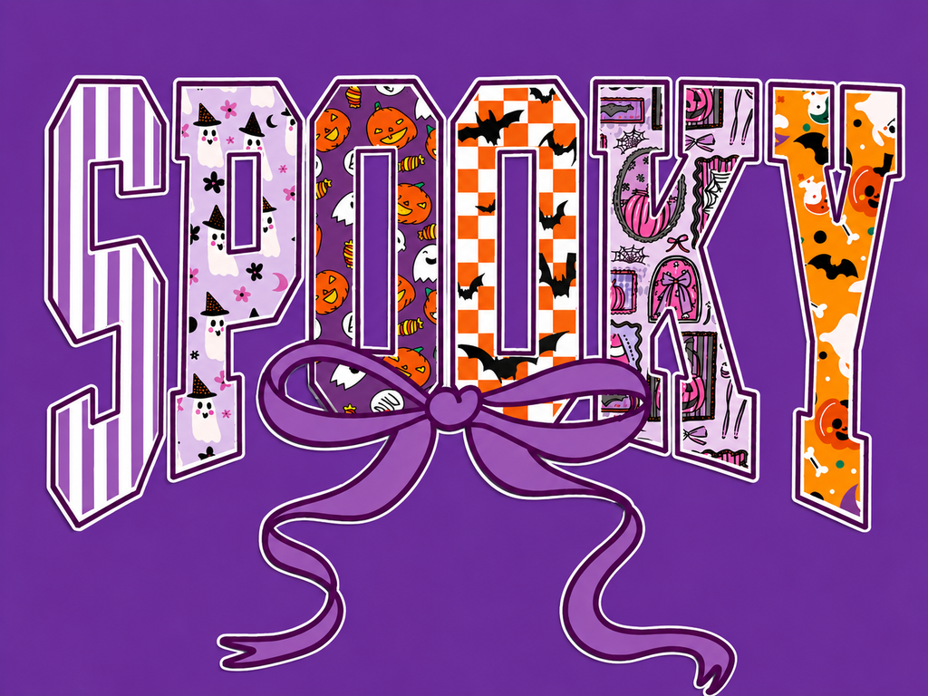 🎃💜 SPOOKY Bow Halloween T-Shirt 💜🎃