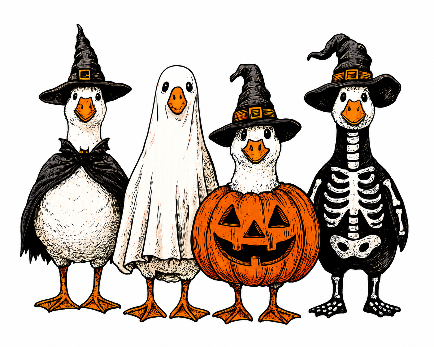 🦆🎃 Halloween Goose Squad T-Shirt 👻🧙‍♀️