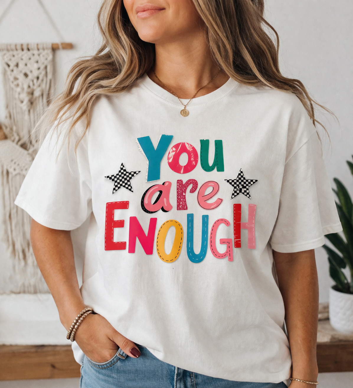 You Are Enough Shirt, Inspirational Graphic Tee, Positive Affirmation Shirt, Mental Health Awareness Tee