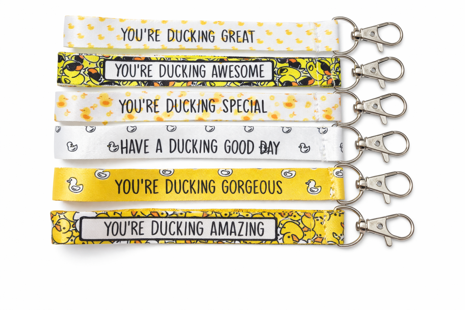 You’re Ducking Awesome! 6pcs wristlet keychain