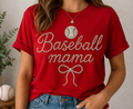 Baseball Mama Pearl Graphic Tee – Cute Coquette Baseball Mom Shirt | Trendy Sports Mom T-Shirt