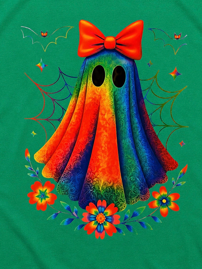 🌈👻 Rainbow Ghost Halloween T-Shirt