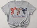 Patriotic Bow Shirt, Red White & Blue Tee, America 250 Years Shirt, Fourth of July Shirt, USA Coquette Bow Tee, July 4th Graphic T-Shirt
