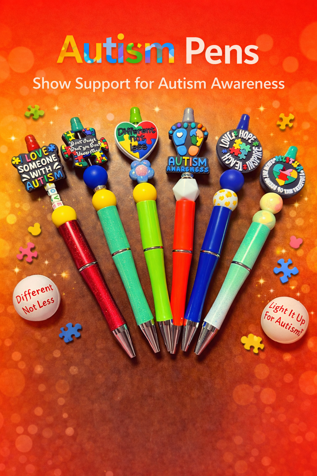 Autism Beaded Pens