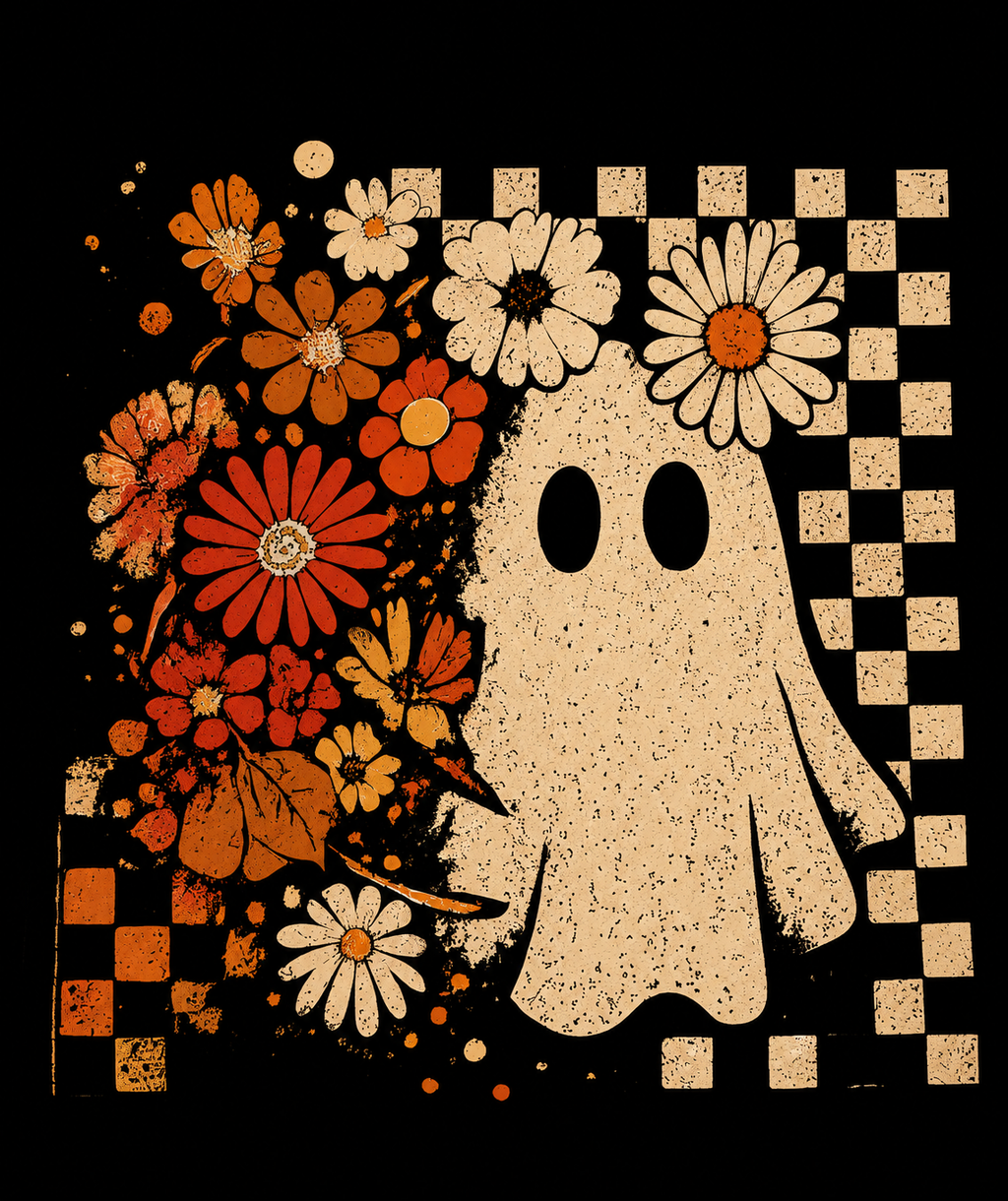👻🌼 Vintage Floral Ghost Tee 🌼👻