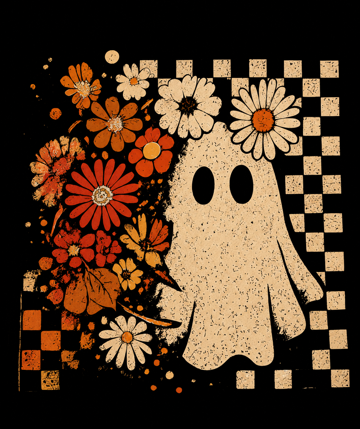 👻🌼 Vintage Floral Ghost Tee 🌼👻