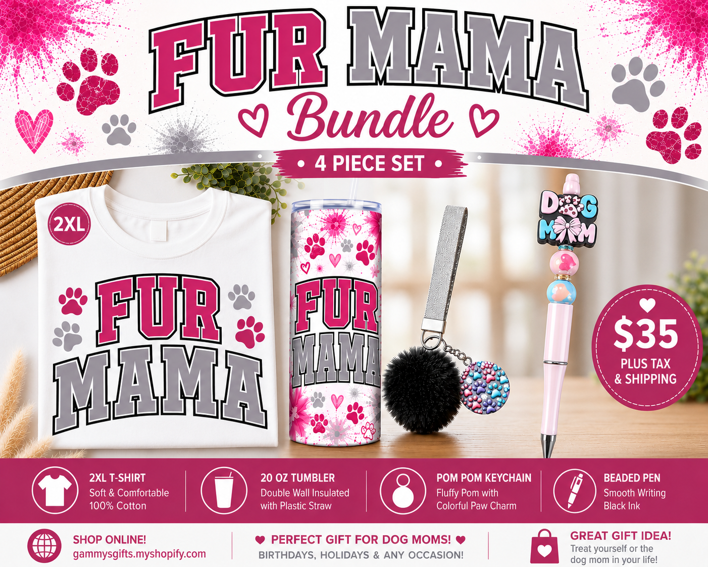 🐾💕 FUR MAMA 4-Piece Bundle 💕🐾