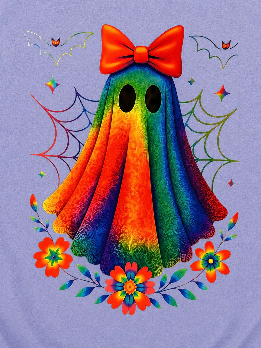 🌈👻 Rainbow Ghost Halloween T-Shirt