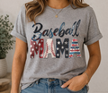 Baseball Mama Graphic Tee – Patriotic Sports Mom Shirt | Cute Baseball Mom T-Shirt
