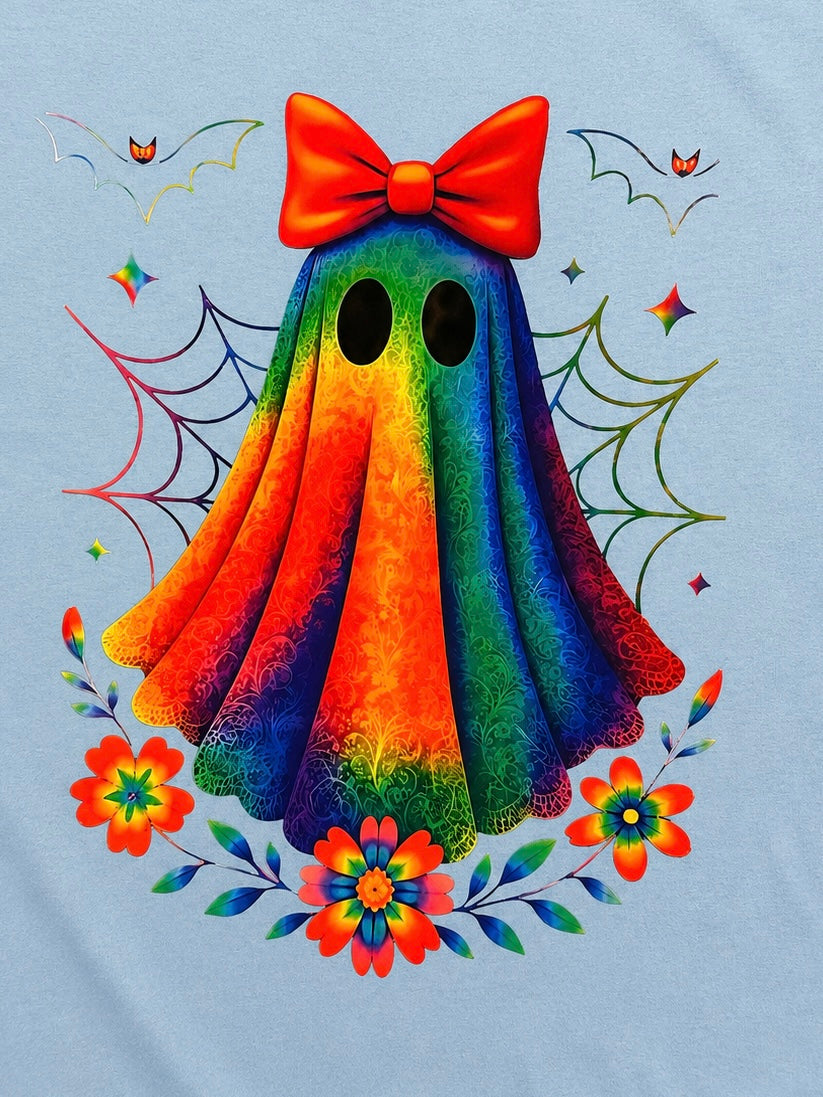 🌈👻 Rainbow Ghost Halloween T-Shirt
