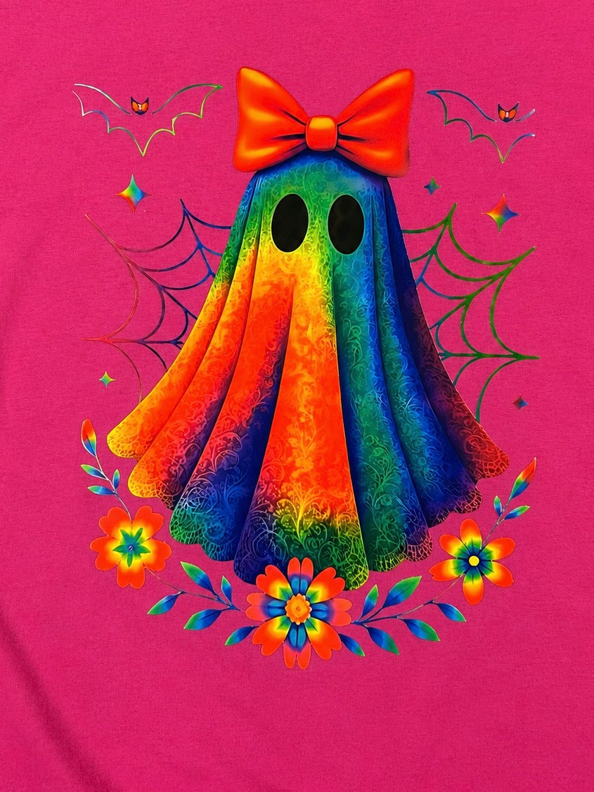 🌈👻 Rainbow Ghost Halloween T-Shirt