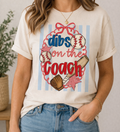 Dibs on the Coach Shirt | Baseball Coach Wife Tee | Funny Baseball Graphic Shirt | Coquette Baseball Tee | Game Day Shirt for Women