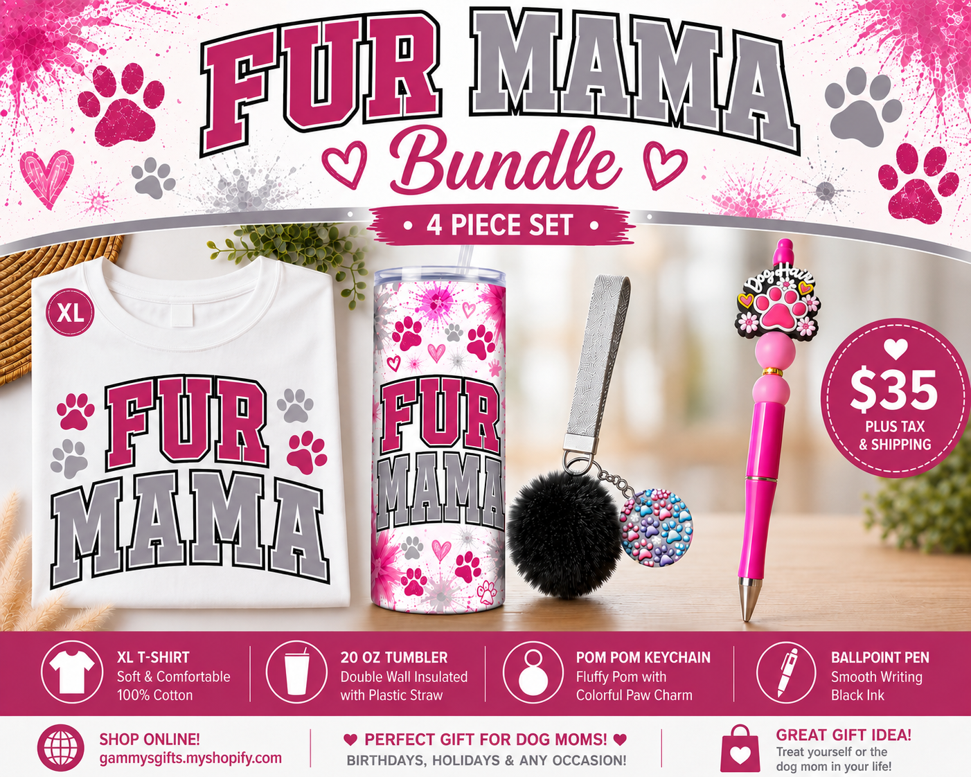 🐾💕 FUR MAMA 4-Piece Bundle 💕🐾