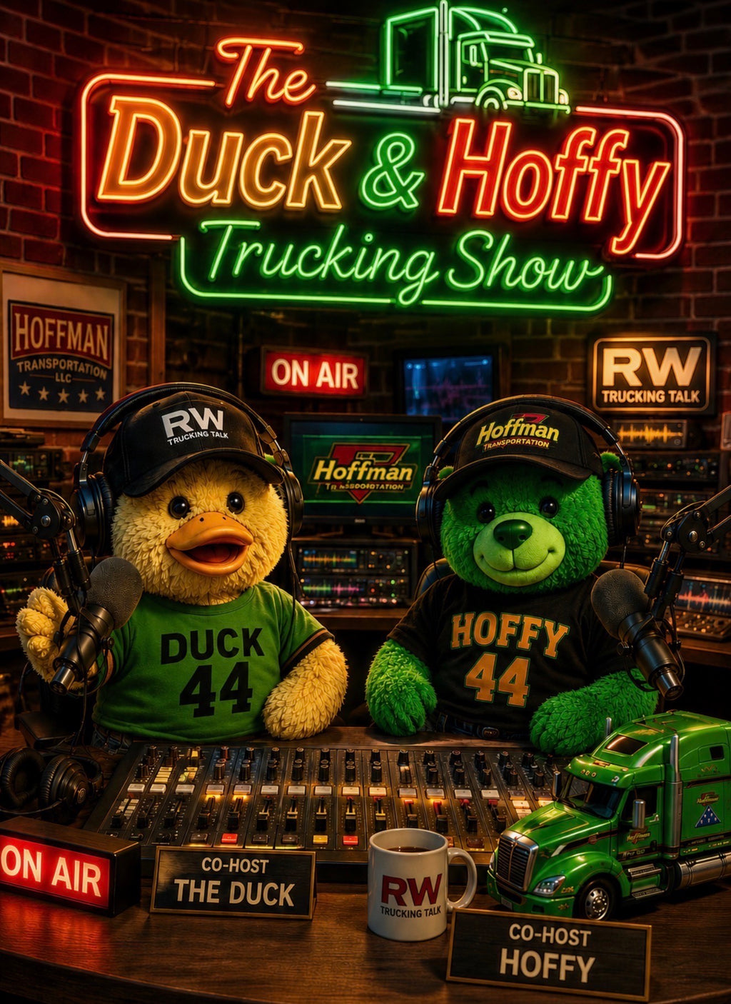 🎙️ The Duck & Hoffy Trucking Show 20 oz Tumbler 🚛💚