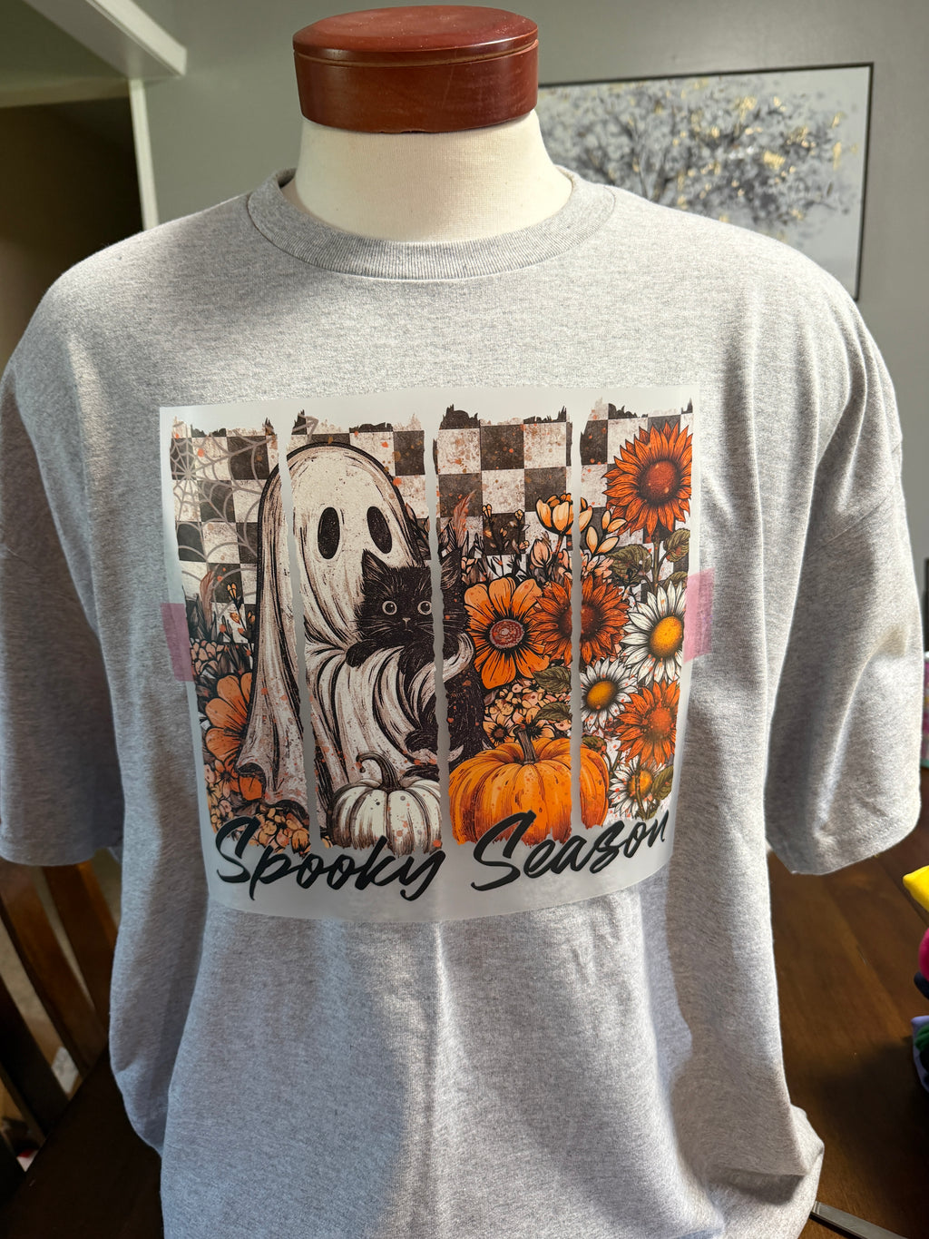 👻🍂 Spooky Season Ghost & Black Cat T-Shirt 🍂👻