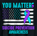 You Matter Suicide Prevention Awareness Shirt | Mental Health Awareness Tee | Teal Purple Ribbon Shirt | Inspirational Support Gift