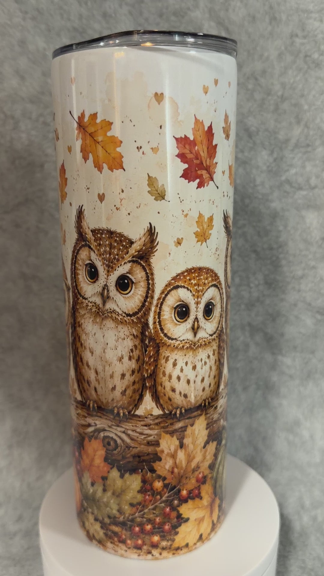 🦉 Early Autumn Owls – 20oz Sublimation Tumbler 🍂